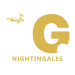 Nightingales Logo - Gold and White